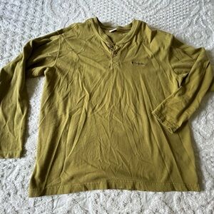 Columbia long-sleeved shirt, chartreuse green